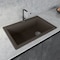 Ruvati 33"x22" Dual-Mnt Granite Composite Sgl Bowl Kitchen Sink, Espresso Brwn RVG1033ES - alternate 1